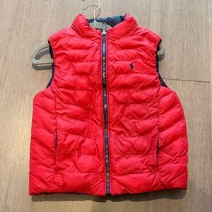 Ralph Lauren Reversible Navy/Red Puffer Vest with Logo Size 7